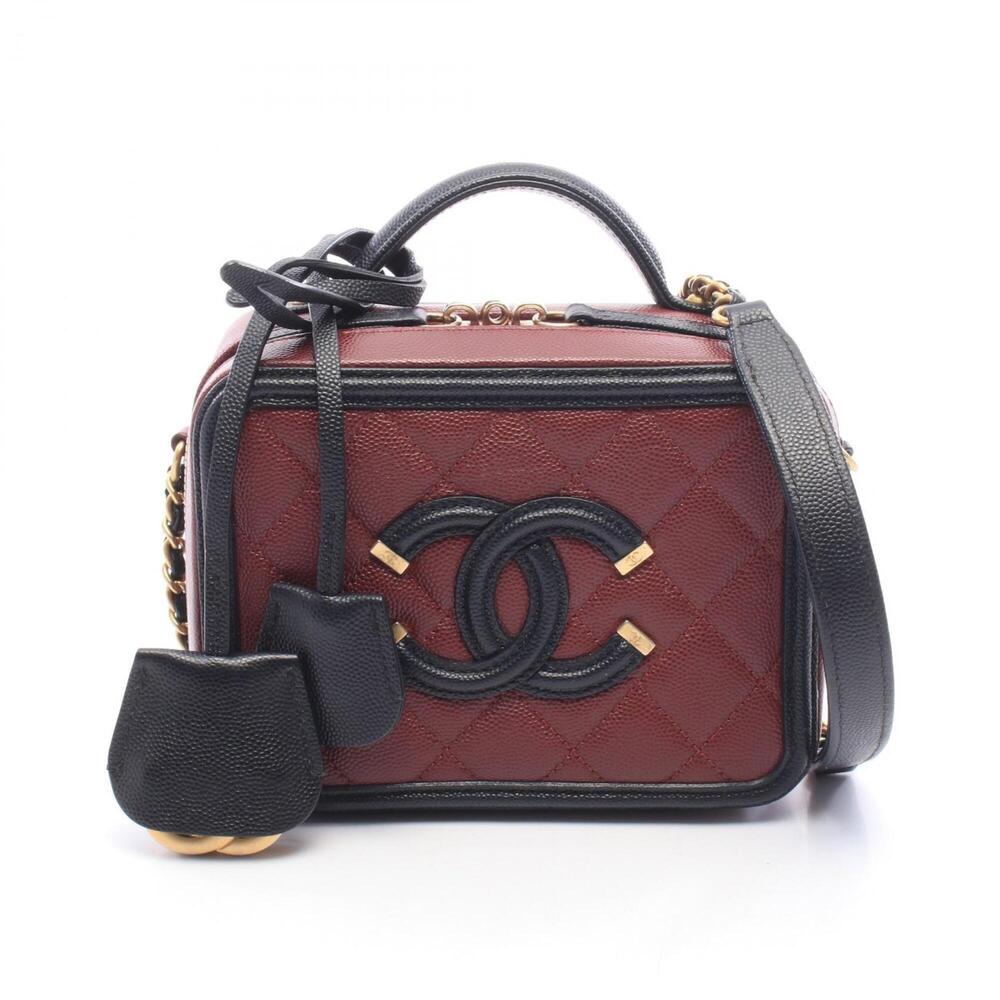 Chanel CC Figley Small Vanity Bag, 2-Way Shoulder Bag/Handbag, Caviar Leather...